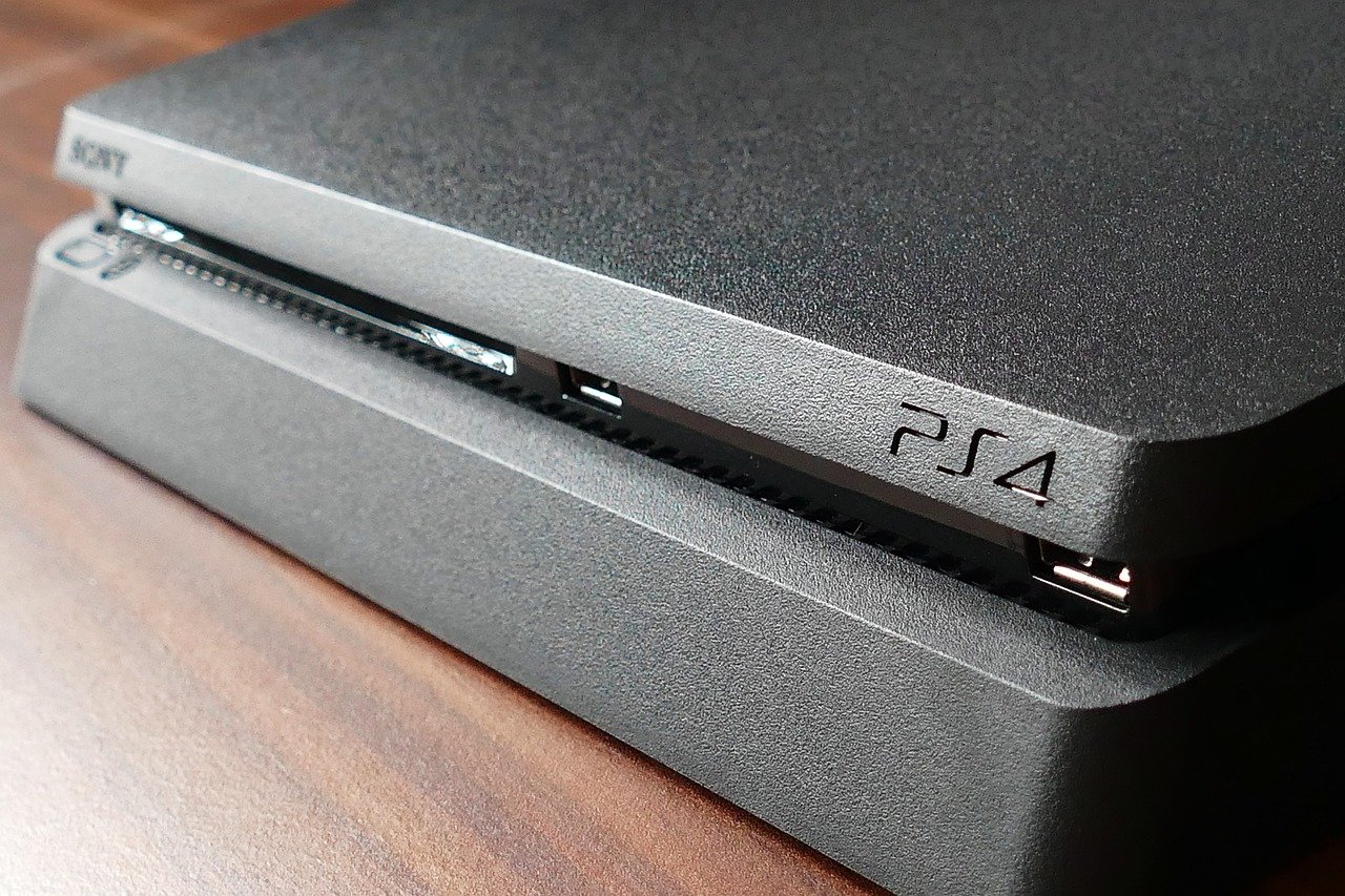 Front edge of a playstation 4 console