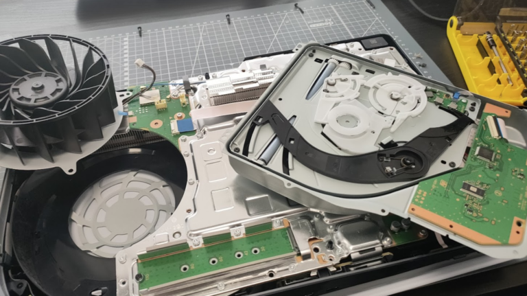 Playstation 5 dis-assembled to have the drive repaired